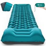 AKSOUL Camping Sleeping Pad with Pillow: Extra Thick 3.9 inch Ultralight Self Inflating Air Mat, Compact Lightweight Insulated Inflatable Sleep Mattress for Backpacking, Camp, Hiking, Tent