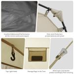 Naturehike Village Camping Tent,4/6/8 Person Tents for Camping, 60S Easy Setup Instant Tent for Family Camping, Car Camping