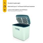 RTIC 8 QT Road Trip Personal Cooler, Small, Compact, Insulated, Portable Ice Chest Box for Food, Drink, Beverage, Beach, Camping, Picnic, Fishing, Boat, 12-Can Capacity, Fresh Mint/Marine