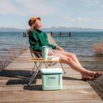 RTIC 8 QT Road Trip Personal Cooler, Small, Compact, Insulated, Portable Ice Chest Box for Food, Drink, Beverage, Beach, Camping, Picnic, Fishing, Boat, 12-Can Capacity, Fresh Mint/Marine