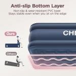 CHERIMOR Air Mattress, 18" Raised Full Size Self Inflatable Blow Up Mattress with Built in Pump, Thick Comfort Air Bed with Carry Bag for Camping, Guests & Home, 600lb Capacity Colchon Inflable