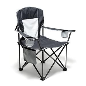 SUNNYFEEL UNNYFEEL Oversized Folding Camping Chair 500 LBS Heavy Duty Lawn Chairs with Portable Folding with Armrest, Cup Holder, Pocket ＆Bag for Outdoor Camping/Beach/Travel/Picnic/Fishing