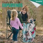 SUNNYFEEL UNNYFEEL Oversized Folding Camping Chair 500 LBS Heavy Duty Lawn Chairs with Portable Folding with Armrest, Cup Holder, Pocket ＆Bag for Outdoor Camping/Beach/Travel/Picnic/Fishing