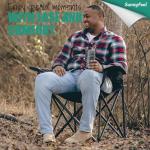 SUNNYFEEL UNNYFEEL Oversized Folding Camping Chair 500 LBS Heavy Duty Lawn Chairs with Portable Folding with Armrest, Cup Holder, Pocket ＆Bag for Outdoor Camping/Beach/Travel/Picnic/Fishing