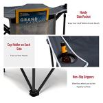 SUNNYFEEL UNNYFEEL Oversized Folding Camping Chair 500 LBS Heavy Duty Lawn Chairs with Portable Folding with Armrest, Cup Holder, Pocket ＆Bag for Outdoor Camping/Beach/Travel/Picnic/Fishing