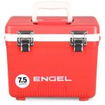 Engel UC7 7.5qt Leak-Proof, Air Tight, Drybox Cooler and Small Hard Shell Lunchbox for Men and Women in Red
