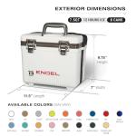 Engel UC7 7.5qt Leak-Proof, Air Tight, Drybox Cooler and Small Hard Shell Lunchbox for Men and Women in Red