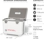 Engel UC7 7.5qt Leak-Proof, Air Tight, Drybox Cooler and Small Hard Shell Lunchbox for Men and Women in Red