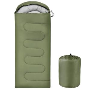 OBTANIM Sleeping Bags Portable Waterproof Camping Sleeping Bag for Adults Kids 4 Seasons Cold Weather or Warm Backpacking Hiking Mountaineering Indoor Outdoor Use (Green)
