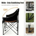 EMERIT Oversized Camping Chair with 650LB Capacity - Heavy Duty Folding Loveseat Camping Couch with Deep Seat & Rip-Resistant Fabric, Padded Comfort, Cup Holders for Outdoor, Lawn & Sports.