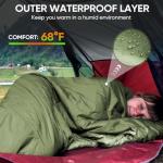 OBTANIM Sleeping Bags Portable Waterproof Camping Sleeping Bag for Adults Kids 4 Seasons Cold Weather or Warm Backpacking Hiking Mountaineering Indoor Outdoor Use (Green)