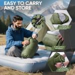 OBTANIM Sleeping Bags Portable Waterproof Camping Sleeping Bag for Adults Kids 4 Seasons Cold Weather or Warm Backpacking Hiking Mountaineering Indoor Outdoor Use (Green)