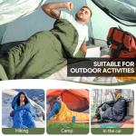 OBTANIM Sleeping Bags Portable Waterproof Camping Sleeping Bag for Adults Kids 4 Seasons Cold Weather or Warm Backpacking Hiking Mountaineering Indoor Outdoor Use (Green)