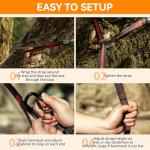 HIKEMAN Hammock for Camping Ultralight Hammocks Gear for Outdoors Backpacking Survival or Travel - Portable Lightweight Nylon - Up to 440lbs(Khaki)