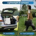 LOFTEY Folding Camping Table with 3 Adjustable Height, 3ft Foldable Aluminum Camp Table, Lightweight with Storage Bag, Portable for Outdoor, BBQ, Hiking, 34.2" x 15.7" x 27.5", Black