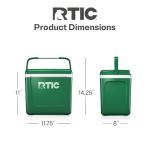 RTIC 8 QT Road Trip Personal Cooler, Small, Compact, Insulated, Portable Ice Chest Box for Food, Drink, Beverage, Beach, Camping, Picnic, Fishing, Boat, 12-Can Capacity, Apres Ski