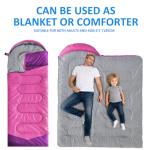 oaskys Camping Sleeping Bag - 3 Season Warm & Cool Weather - Summer Spring Fall Lightweight Waterproof for Adults Kids - Camping Gear Equipment, Traveling, and Outdoors