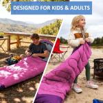oaskys Camping Sleeping Bag - 3 Season Warm & Cool Weather - Summer Spring Fall Lightweight Waterproof for Adults Kids - Camping Gear Equipment, Traveling, and Outdoors