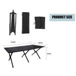 Evolve Heritage Collection Portable Low Alluminum Roll Up Travel Folding Table for Beach, Camping, & Picnic – Compact, Lightweight, Multi-Purpose for Indoor & Outdoor Use (Black)