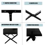 Evolve Heritage Collection Portable Low Alluminum Roll Up Travel Folding Table for Beach, Camping, & Picnic – Compact, Lightweight, Multi-Purpose for Indoor & Outdoor Use (Black)