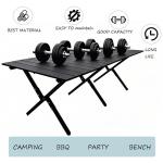 Evolve Heritage Collection Portable Low Alluminum Roll Up Travel Folding Table for Beach, Camping, & Picnic – Compact, Lightweight, Multi-Purpose for Indoor & Outdoor Use (Black)