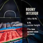 Coleman Sundome Dark Room 4/6 Person Tent, Blocks 90% of Sunlight to Keep Inside Cool, Weatherproof Tent with Rainfly Sets Up in Minutes