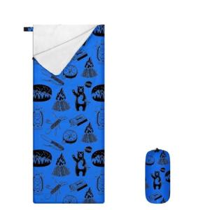 KidzAdventure Ultralight 3 Season Kids Sleeping Bag | 50F- 70F Indoor/Outdoor Sleeping Bag for Boys, Girls, Toddlers and Youth | Ultra Compact, Ideal for Camping and Sleepover