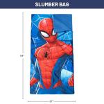 Marvel Spiderman 3 Piece Sleepover Set - Cozy & Warm Kids Slumber Bag with Pillow & Eye Mask (Official Marvel Product)