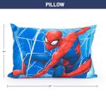 Marvel Spiderman 3 Piece Sleepover Set - Cozy & Warm Kids Slumber Bag with Pillow & Eye Mask (Official Marvel Product)