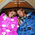 KidzAdventure Ultralight 3 Season Kids Sleeping Bag | 50F- 70F Indoor/Outdoor Sleeping Bag for Boys, Girls, Toddlers and Youth | Ultra Compact, Ideal for Camping and Sleepover