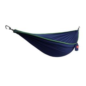 GRAND TRUNK TrunkTech Double Hammock | Strong, Lightweight & Compact 11' Hammock for Outdoor, Hiking, Backpacking & Travel - Weather-Proof, Ultra-Soft, Reflective Loops, 500lb Capacity (Navy/Green)