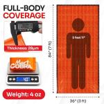 Emergency Sleeping Bag 1 Pack | for Survival Gear and Supplies Life Bivy Sack Waterproof Mylar Emergency Blankets for Survival Kit Car Camping Gear Hiking Tac Bivvy Go Bag Supplies Sleep Sacks Shelter