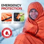 Emergency Sleeping Bag 1 Pack | for Survival Gear and Supplies Life Bivy Sack Waterproof Mylar Emergency Blankets for Survival Kit Car Camping Gear Hiking Tac Bivvy Go Bag Supplies Sleep Sacks Shelter
