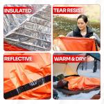 Emergency Sleeping Bag 1 Pack | for Survival Gear and Supplies Life Bivy Sack Waterproof Mylar Emergency Blankets for Survival Kit Car Camping Gear Hiking Tac Bivvy Go Bag Supplies Sleep Sacks Shelter