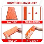 Emergency Sleeping Bag 1 Pack | for Survival Gear and Supplies Life Bivy Sack Waterproof Mylar Emergency Blankets for Survival Kit Car Camping Gear Hiking Tac Bivvy Go Bag Supplies Sleep Sacks Shelter