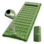 A2C 2025 Stocking Stuffers Foot Pump Thick Camping Sleeping Pad Will Built-in Pillow, Extra Support Air Columns, Ideas, Camping Essentials, Green