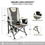 REALEAD Heated Camping Chair - Fully Padded Heated Chairs Outdoor Sports - Heavy Duty Heating Camp Chairs for Adults Supports 400 lbs - Perfect for Outside Sport Events, Concert, Battery NOT Included