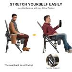 REALEAD Heated Camping Chair - Fully Padded Heated Chairs Outdoor Sports - Heavy Duty Heating Camp Chairs for Adults Supports 400 lbs - Perfect for Outside Sport Events, Concert, Battery NOT Included