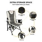 REALEAD Heated Camping Chair - Fully Padded Heated Chairs Outdoor Sports - Heavy Duty Heating Camp Chairs for Adults Supports 400 lbs - Perfect for Outside Sport Events, Concert, Battery NOT Included