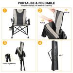 REALEAD Heated Camping Chair - Fully Padded Heated Chairs Outdoor Sports - Heavy Duty Heating Camp Chairs for Adults Supports 400 lbs - Perfect for Outside Sport Events, Concert, Battery NOT Included