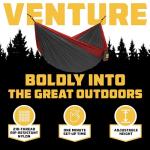 Wise Owl Outfitters Hammock for Camping Double Hammocks Gear for The Outdoors Backpacking Survival or Travel - Portable Lightweight Parachute Nylon DO Charcoal & Red