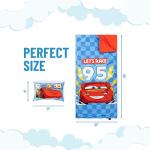 Jay Franco Kids Slumber Bag and Pillow - 54 x 27 Inch Comfy Indoor Sleeping Bag for School and Sleepovers, 2 Piece Set, Blue - Cars