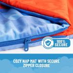 Jay Franco Kids Slumber Bag and Pillow - 54 x 27 Inch Comfy Indoor Sleeping Bag for School and Sleepovers, 2 Piece Set, Blue - Cars