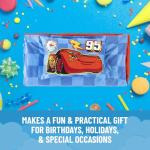 Jay Franco Kids Slumber Bag and Pillow - 54 x 27 Inch Comfy Indoor Sleeping Bag for School and Sleepovers, 2 Piece Set, Blue - Cars