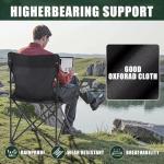 Lightweight Camping Chair for Adults and Teens, 264LBS Capacity Foldable Portable Chair with Carrying Bag, Compact Design for Camping, Beach, Picnic and Outdoor Activities