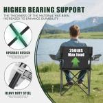 Lightweight Camping Chair for Adults and Teens, 264LBS Capacity Foldable Portable Chair with Carrying Bag, Compact Design for Camping, Beach, Picnic and Outdoor Activities