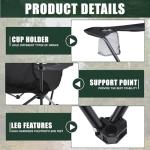 Lightweight Camping Chair for Adults and Teens, 264LBS Capacity Foldable Portable Chair with Carrying Bag, Compact Design for Camping, Beach, Picnic and Outdoor Activities