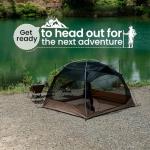 OneTigris JOVIAN 4 Person Camping Tent 3 Season Family Shelter Easy Setup Outdoor Backpacking with 2000mm Outer Rainfly, 5000mm Bottom & Waterproof Floor Mat