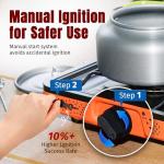 SHINESTAR Portable Camping Stove with Carrying Bag, 17000 BTU 2 Burner Propane Stove, Foldable Camp Stove for Camping, Outdoor Cooking, RV Trips, or Emergencies