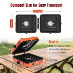 SHINESTAR Portable Camping Stove with Carrying Bag, 17000 BTU 2 Burner Propane Stove, Foldable Camp Stove for Camping, Outdoor Cooking, RV Trips, or Emergencies